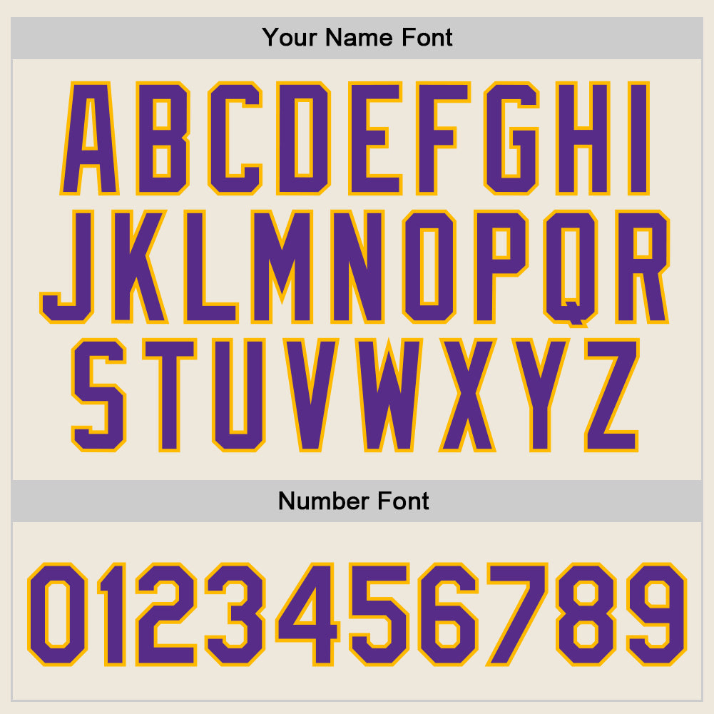 Custom Cream Purple-Gold Authentic Throwback Basketball Jersey