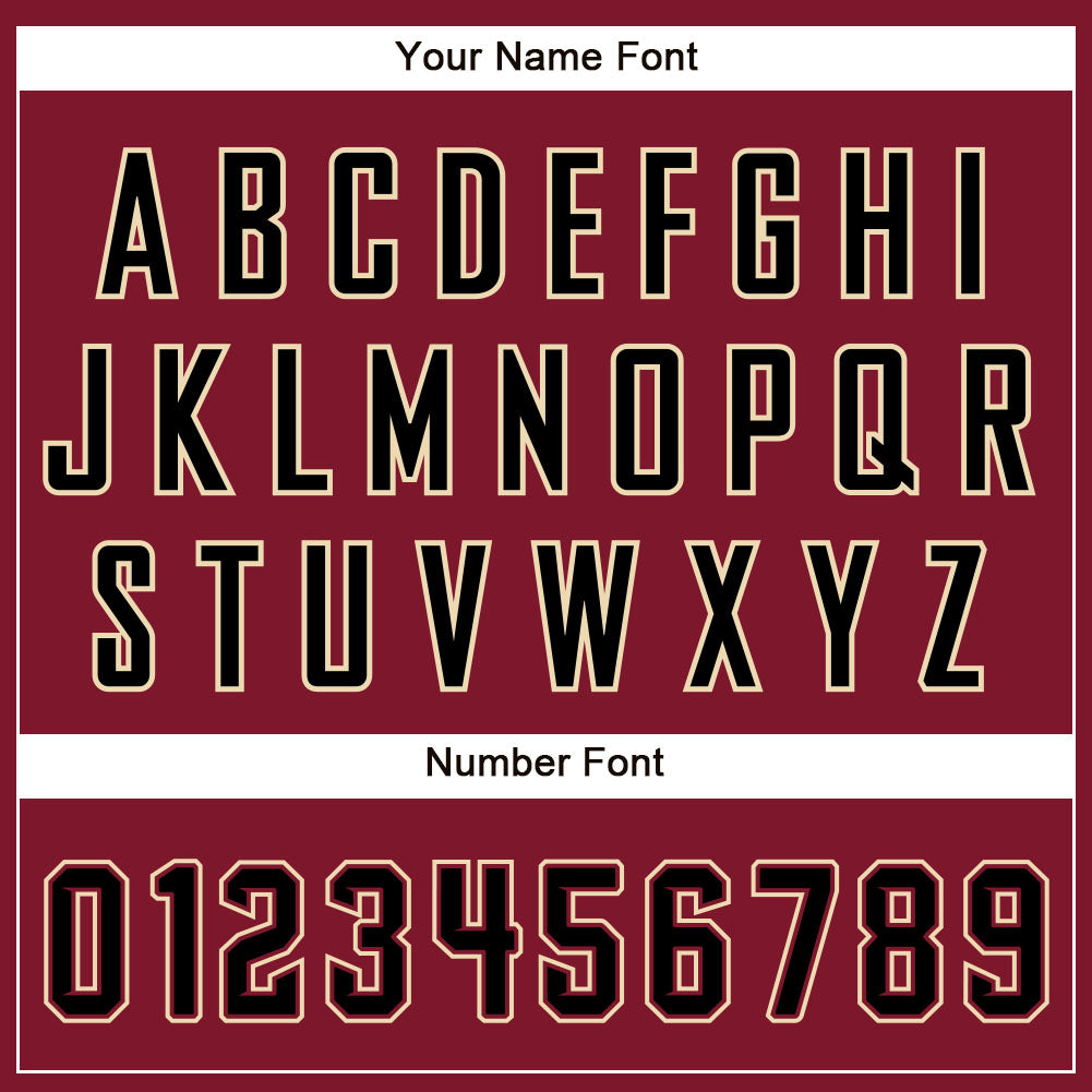 Custom Crimson Cream Pinstripe Black-City Cream Authentic Baseball Jersey