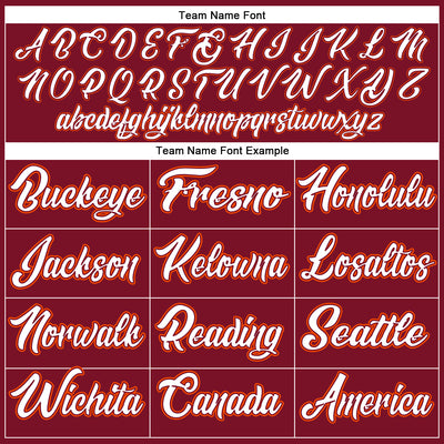 Custom Crimson White-Orange Authentic Baseball Jersey