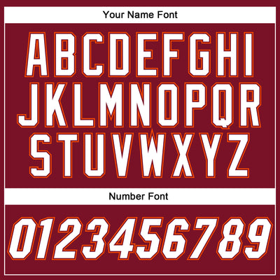 Custom Crimson White-Orange Authentic Baseball Jersey