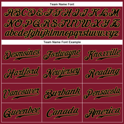 Custom Crimson Black-Old Gold Authentic Sleeveless Baseball Jersey