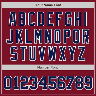 Custom Crimson Navy-White Authentic Baseball Jersey