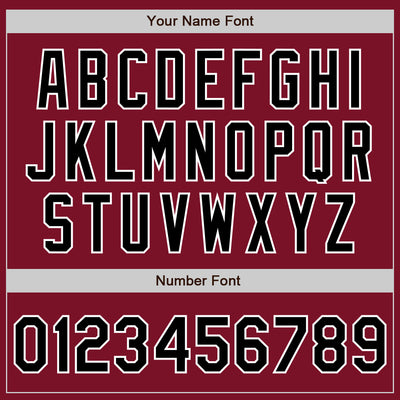 Custom Crimson Black-White Authentic Baseball Jersey