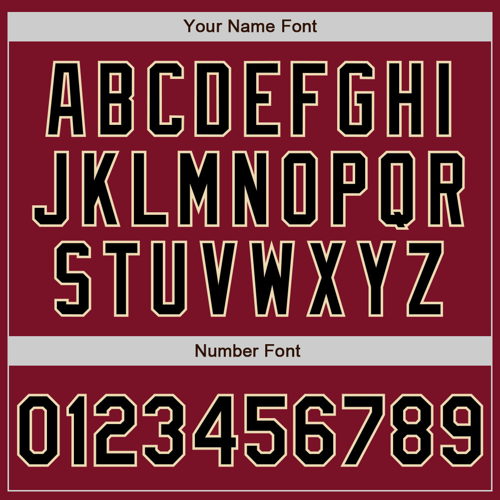 Custom Crimson Black-City Cream Authentic Baseball Jersey