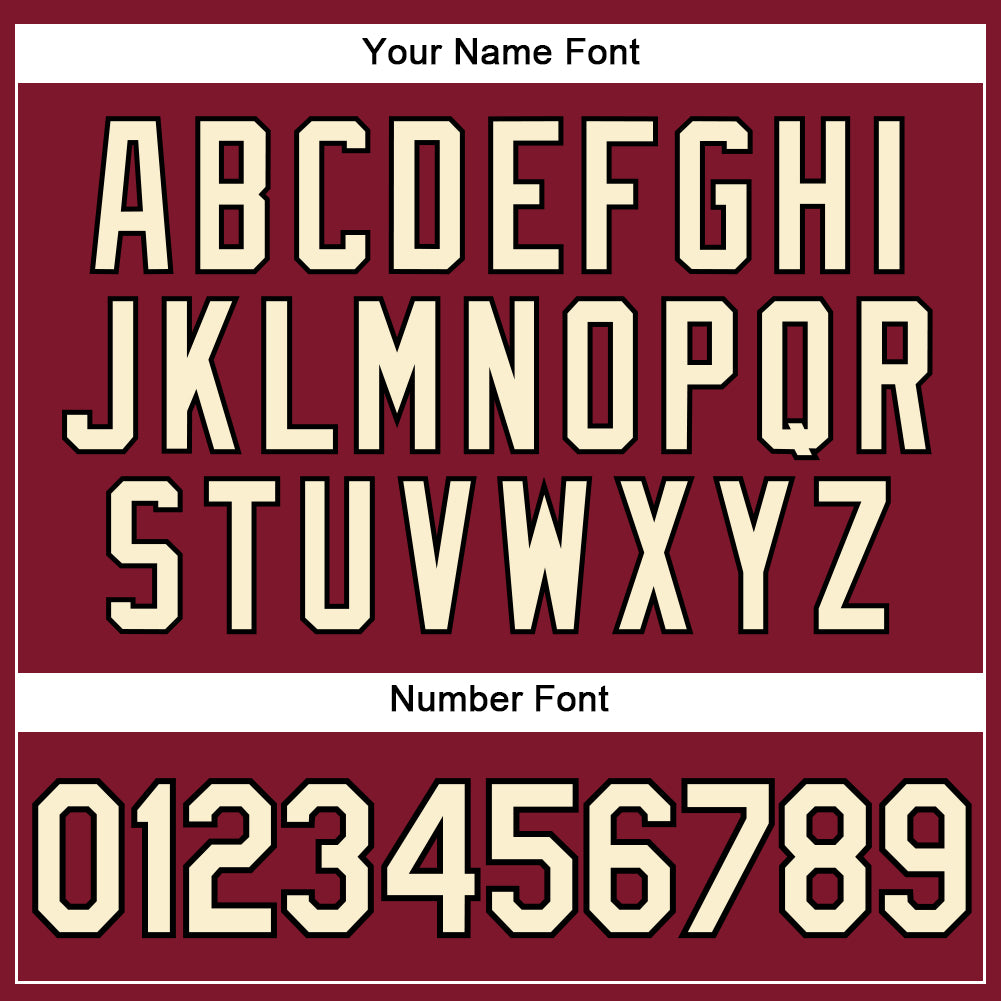 Custom Crimson Cream Pinstripe Black Authentic Baseball Jersey