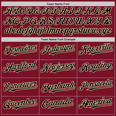 Custom Crimson Black-City Cream Authentic Baseball Jersey