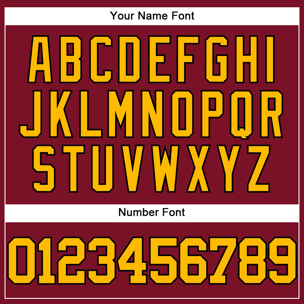 Custom Crimson Gold-Black Authentic Baseball Jersey