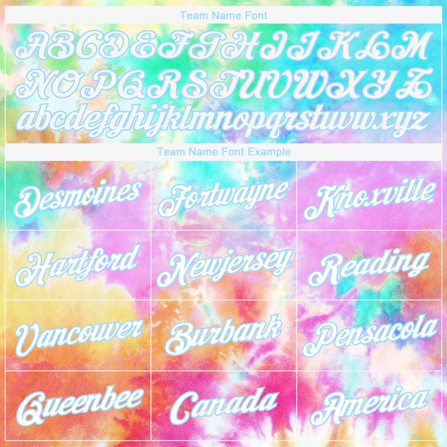 Custom Women's Tie Dye White-Light Blue Rainbow 3D V-Neck Cropped Baseball Jersey