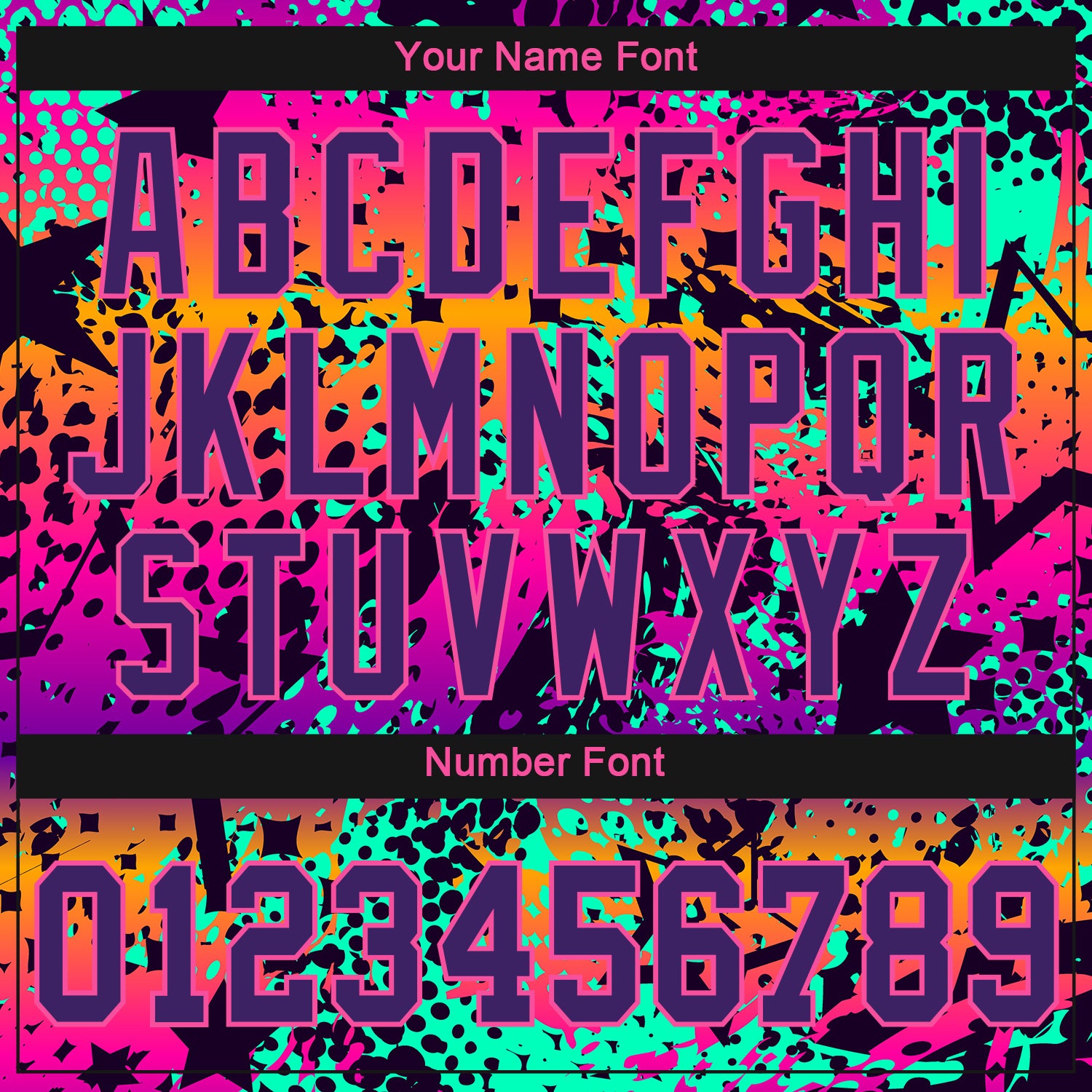 Custom Women's Graffiti Pattern Purple-Pink Bright Neon Colors 3D V-Neck Cropped Baseball Jersey