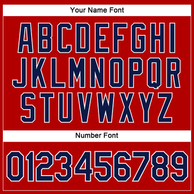 Custom Women's Red Navy-White V-Neck Cropped Baseball Jersey