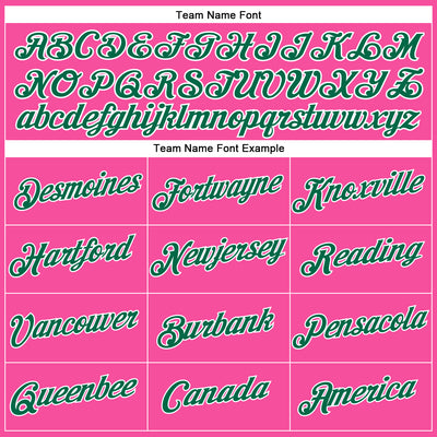 Custom Women's Pink Kelly Green-White V-Neck Cropped Baseball Jersey