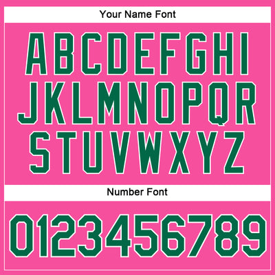 Custom Women's Pink Kelly Green-White V-Neck Cropped Baseball Jersey