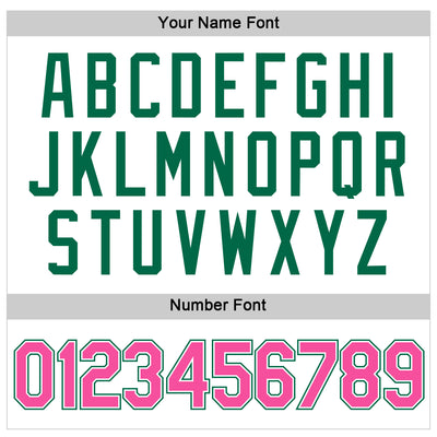 Custom Women's White Pink-Green V-Neck Cropped Baseball Jersey