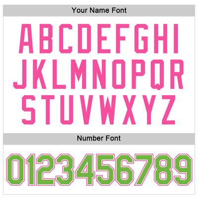 Custom Women's White Neon Green-Pink V-Neck Cropped Baseball Jersey