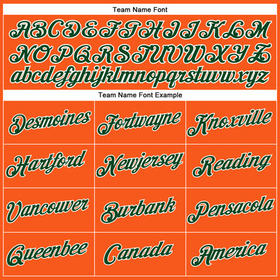 Custom Women's Orange Green-White V-Neck Cropped Baseball Jersey