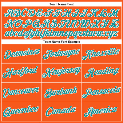 Custom Women's Orange Aqua-White V-Neck Cropped Baseball Jersey