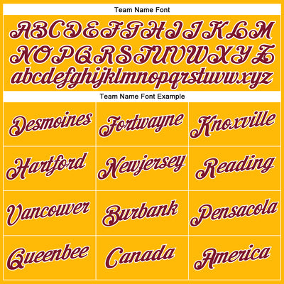 Custom Women's Gold Crimson-White V-Neck Cropped Baseball Jersey