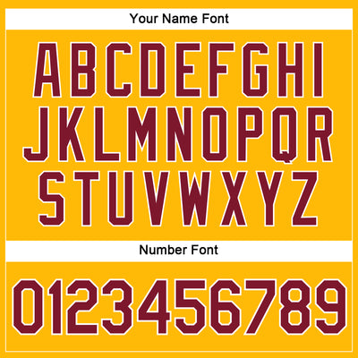 Custom Women's Gold Crimson-White V-Neck Cropped Baseball Jersey