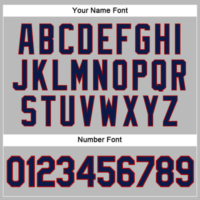 Custom Women's Gray Navy-Red V-Neck Cropped Baseball Jersey