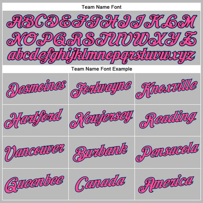 Custom Women's Gray Light Blue Black-Pink V-Neck Cropped Baseball Jersey