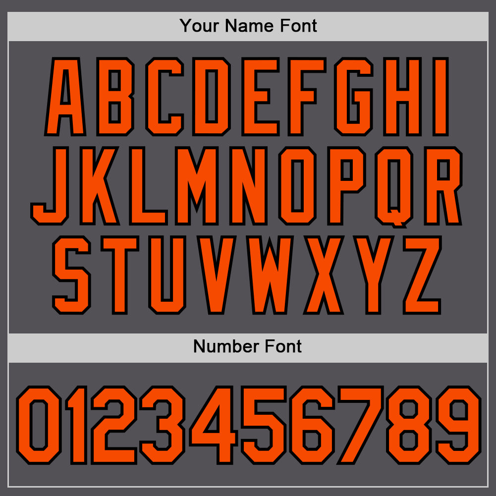 Custom Steel Gray Orange-Black Performance T-Shirt