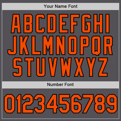 Custom Steel Gray Orange-Black Performance T-Shirt