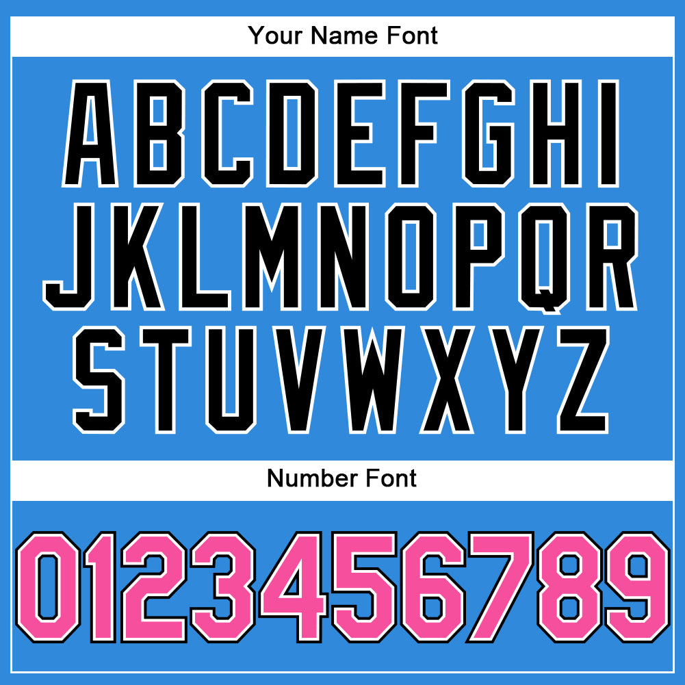 Custom Electric Blue Pink-Black Authentic Baseball Jersey