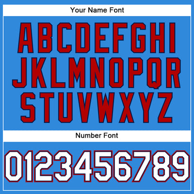 Custom Electric Blue White Red-Navy Authentic Baseball Jersey