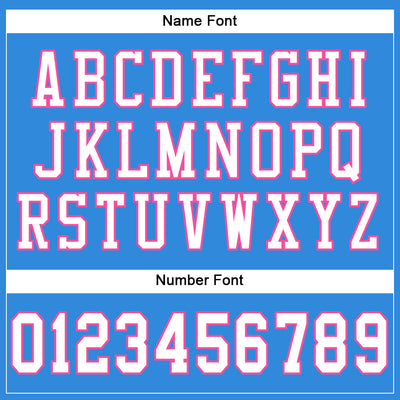 Custom Powder Blue White-Pink Mesh Authentic Football Jersey
