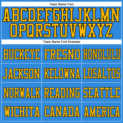 Custom Powder Blue Gold-Black Mesh Authentic Football Jersey