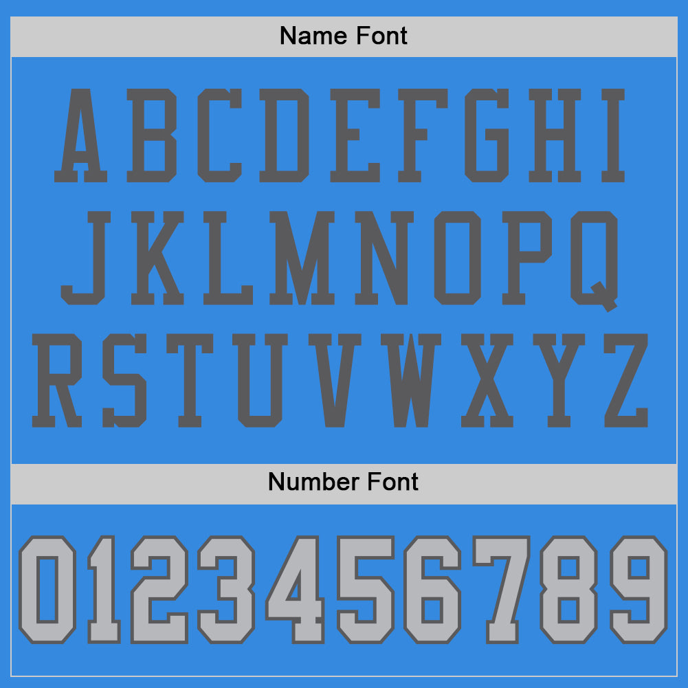 Custom Powder Blue Gray-Steel Gray Mesh Authentic Football Jersey