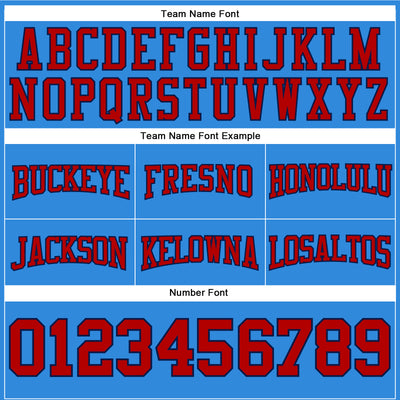 Custom Stitched Powder Blue Red-Navy Football Pullover Sweatshirt Hoodie