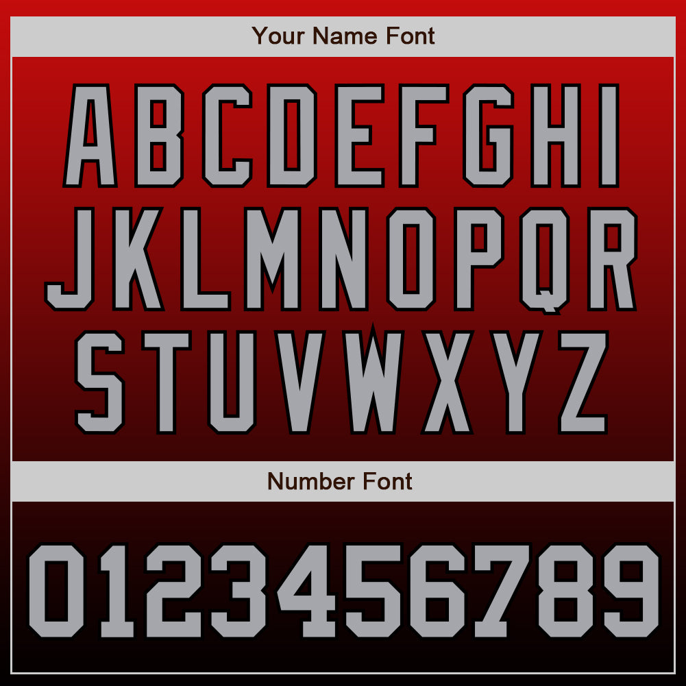 Custom Red Gray-Black Authentic Fade Fashion Baseball Jersey