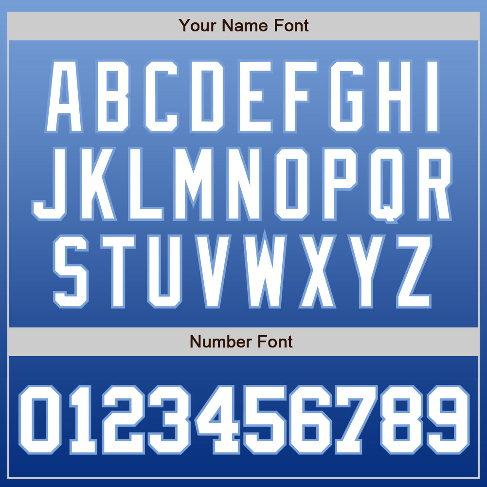 Custom Light Blue White-Royal Authentic Fade Fashion Baseball Jersey