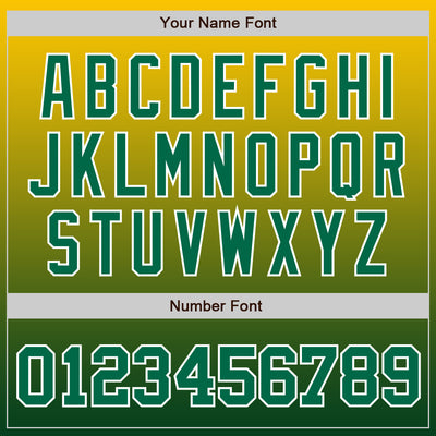 Custom Yellow Kelly Green-White Authentic Fade Fashion Baseball Jersey