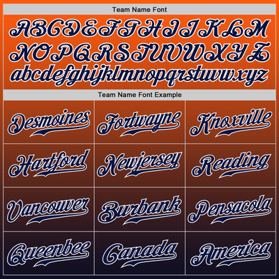Custom Orange Navy-White Authentic Fade Fashion Baseball Jersey