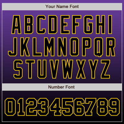 Custom Purple Black-Gold Authentic Fade Fashion Baseball Jersey
