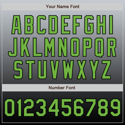 Custom Gray Neon Green-Black Authentic Fade Fashion Baseball Jersey