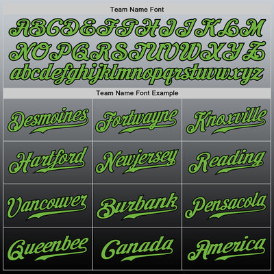 Custom Gray Neon Green-Black Authentic Fade Fashion Baseball Jersey