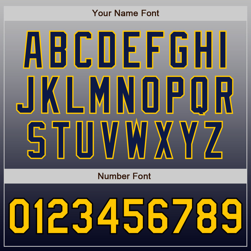 Custom Gray Gold-Navy Authentic Fade Fashion Baseball Jersey