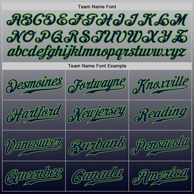 Custom Gray Neon Green-Navy Authentic Fade Fashion Baseball Jersey