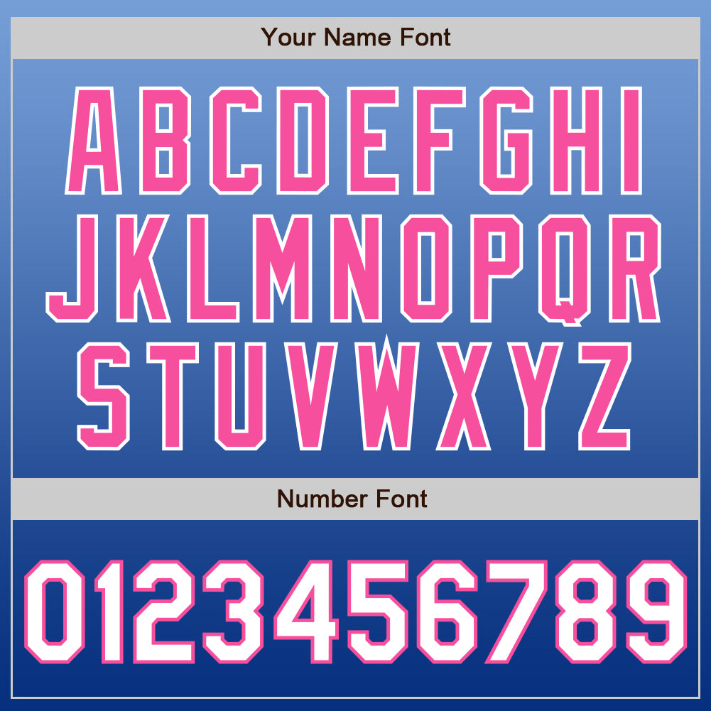 Custom Light Blue White-Royal Authentic Fade Fashion Baseball Jersey