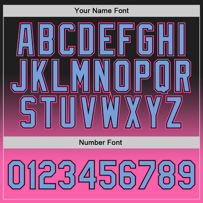 Custom Black Light Blue-Pink Authentic Fade Fashion Basketball Jersey