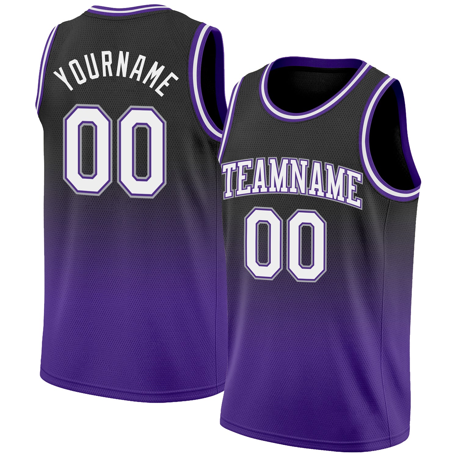 black and purple basketball jersey