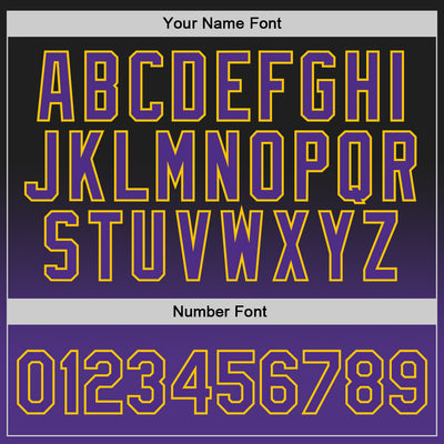 Custom Black Purple-Gold Authentic Fade Fashion Basketball Jersey