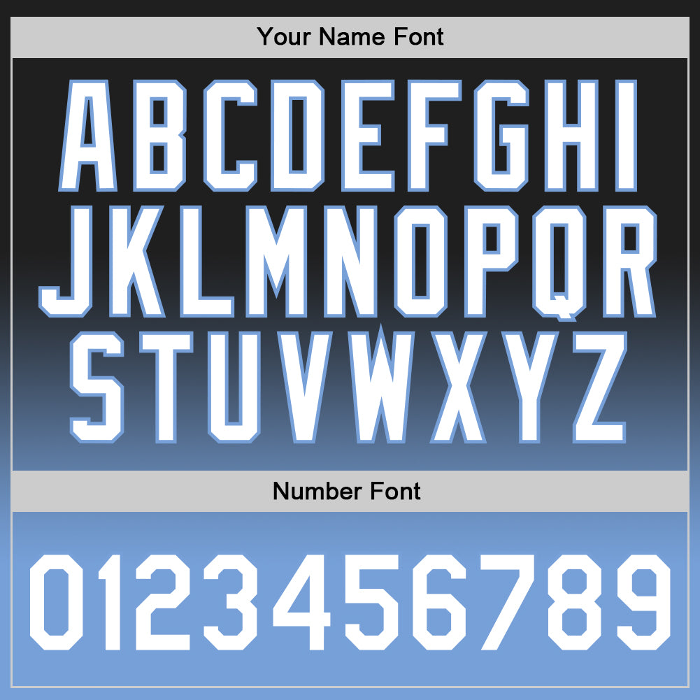 Custom Black White-Light Blue Authentic Fade Fashion Basketball Jersey