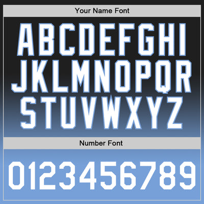 Custom Black White-Light Blue Authentic Fade Fashion Basketball Jersey