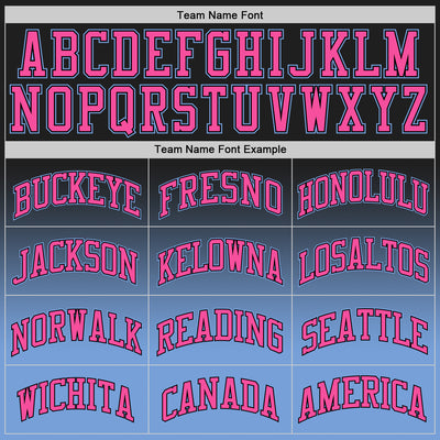 Custom Black Pink-Light Blue Authentic Fade Fashion Basketball Jersey