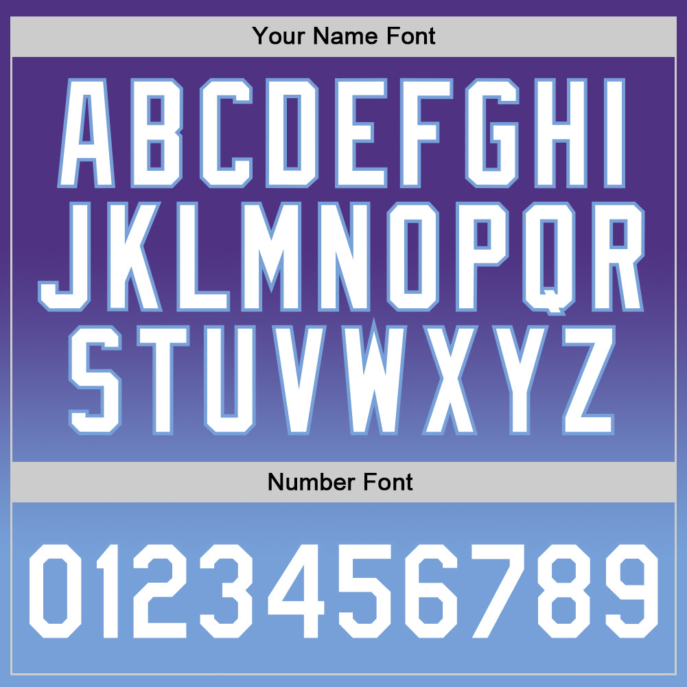 Custom Purple White-Light Blue Authentic Fade Fashion Basketball Jersey