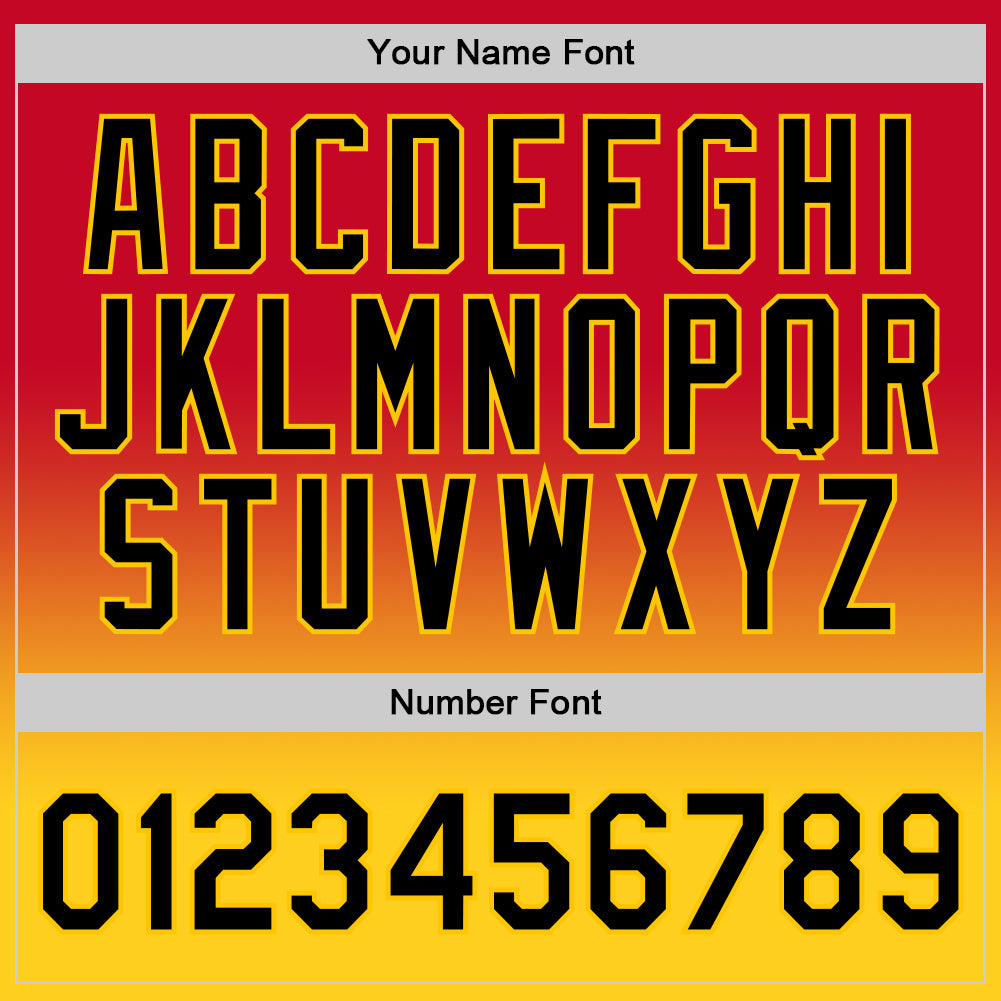 Custom Red Black-Gold Authentic Fade Fashion Basketball Jersey